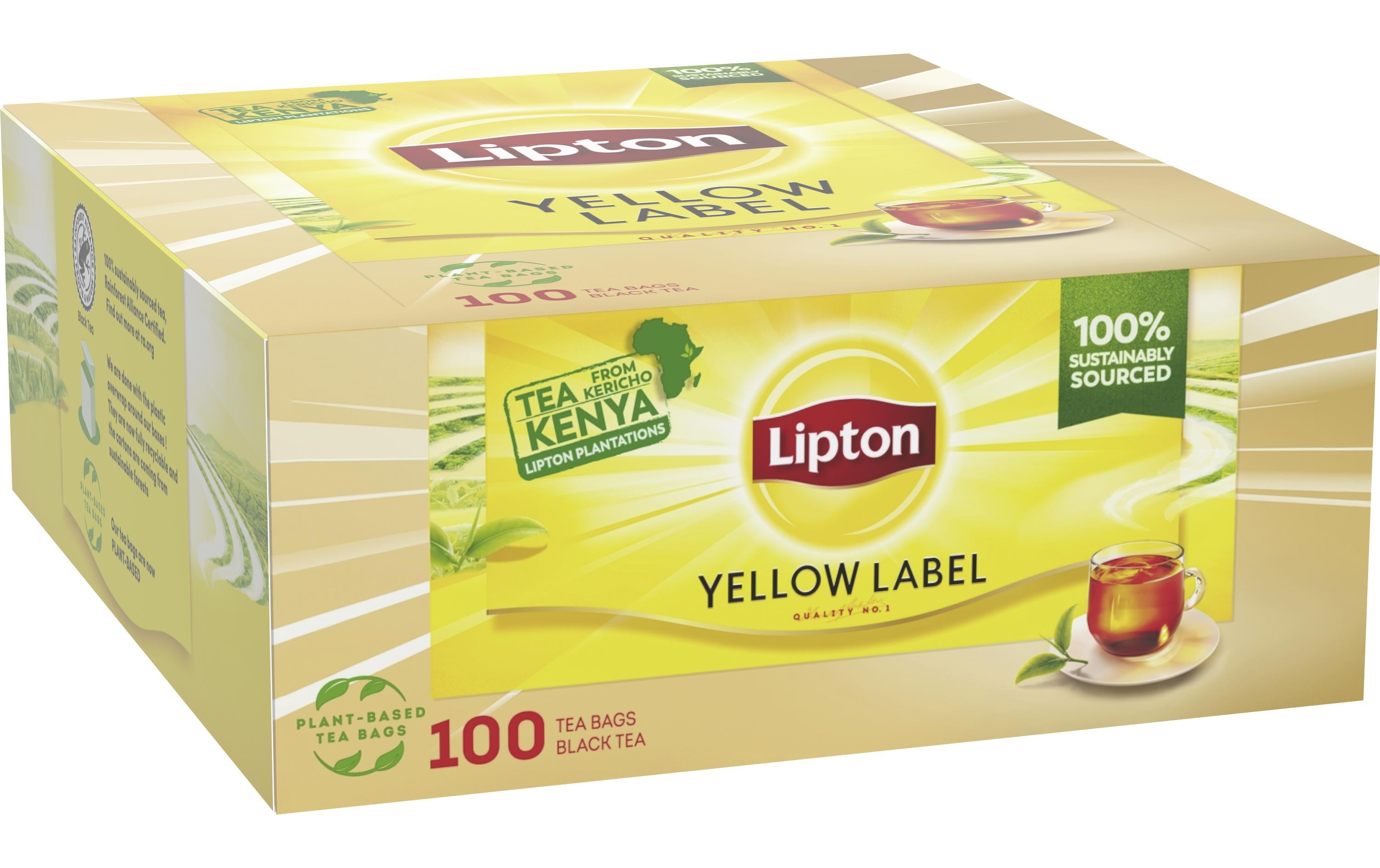 Teebeutel Yellow Label 100 StückKräftiger, intensiver Schwarztee