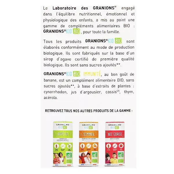 Granions Kid Bio Immunité 125ml