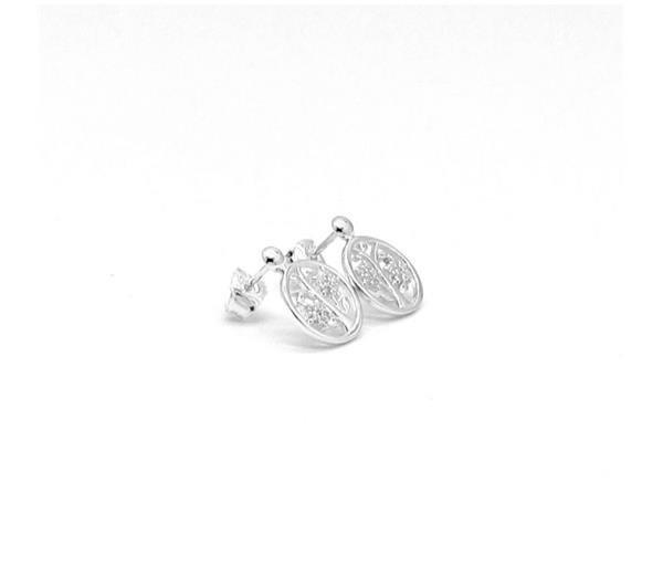 Unique And Co Sterling Silver Stud Earrings with CZ