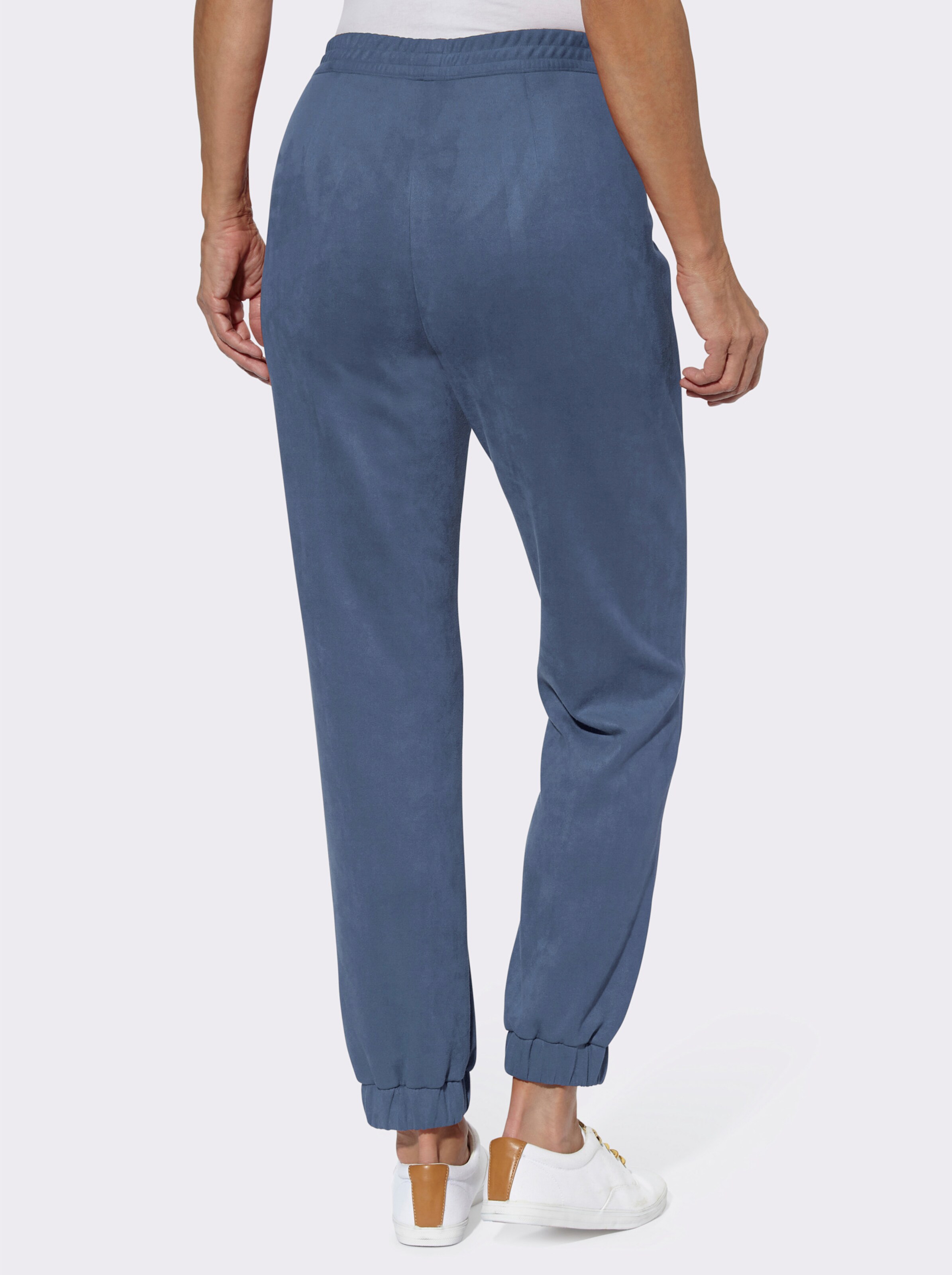 Schlupfhose aus Veloursleder-Imitat