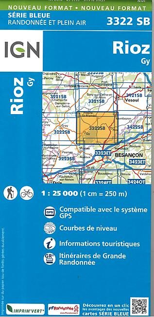 IGN - 3322 SB RIOZ GY 1 25 000