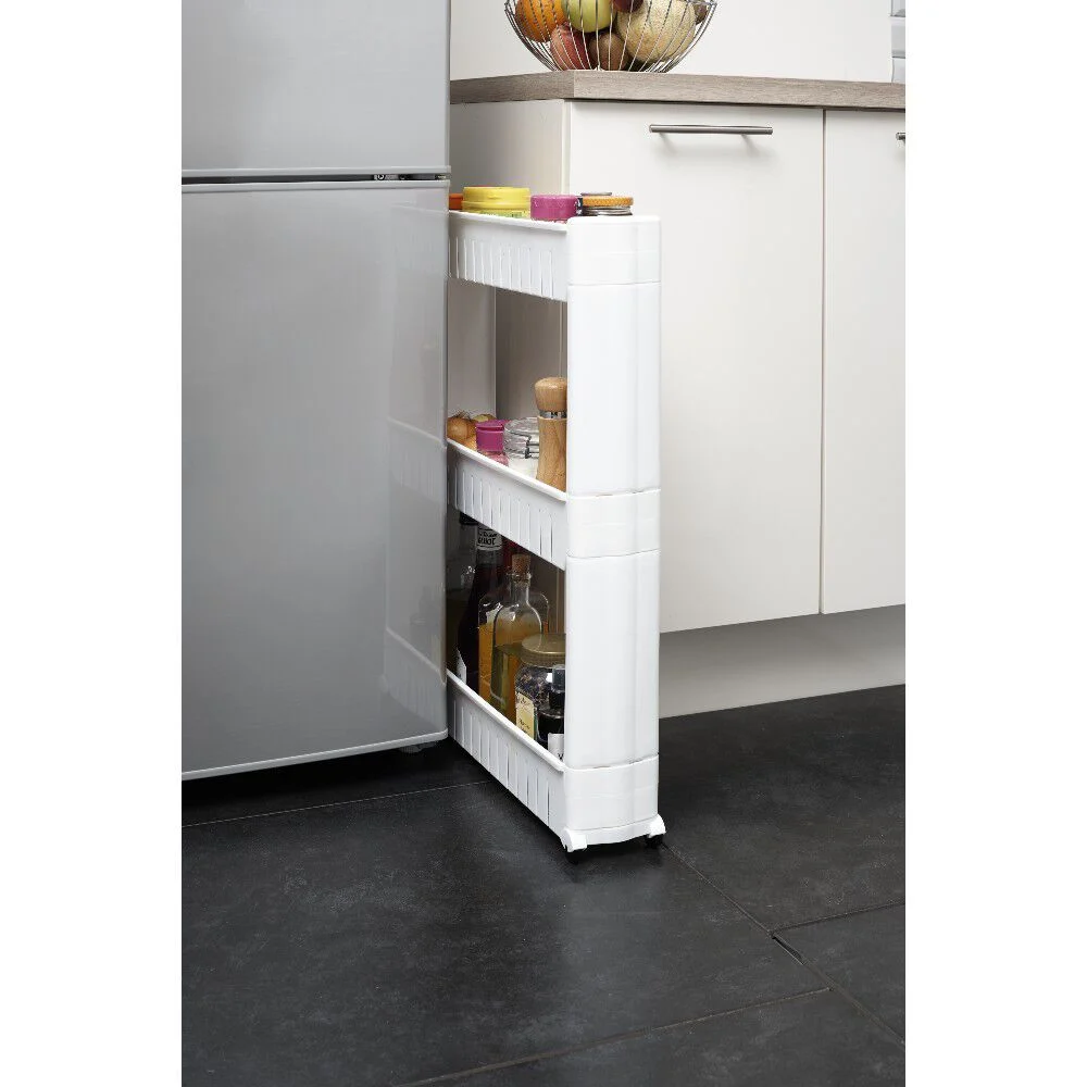 Resserre de cuisine blanc 3 niveaux