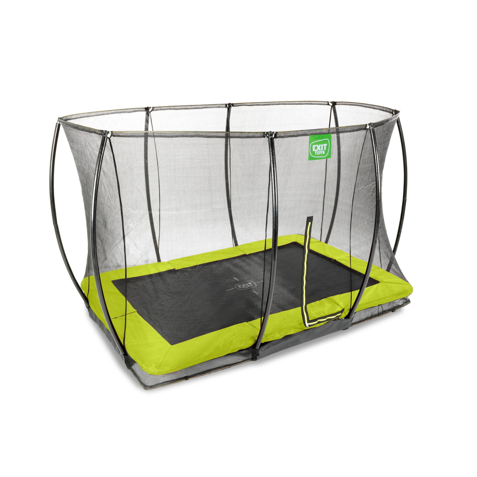 EXIT Silhouette inground trampoline 244x366cm met veiligheid