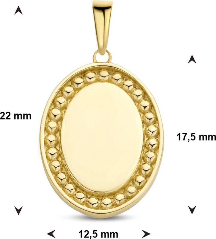 graveerhanger ovaal 14K geelgoud 4026915