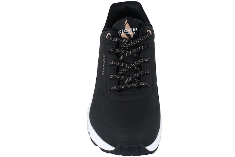 SKECHERS UNO SHIMMER AWAY SNEAKERS I SORT TEKSTIL