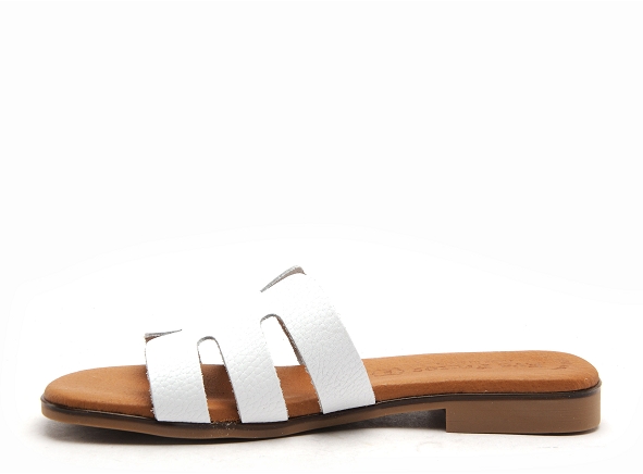 Eva frutos mules et sabots plats femme 3076 blanc