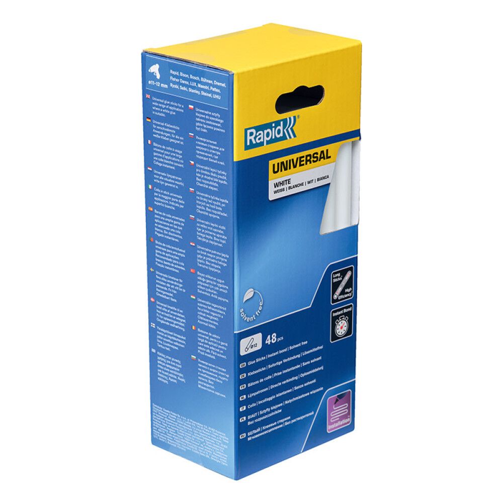 LIMPATRONER RAPID 12MM UNIVERSAL HVIT 48-PACK