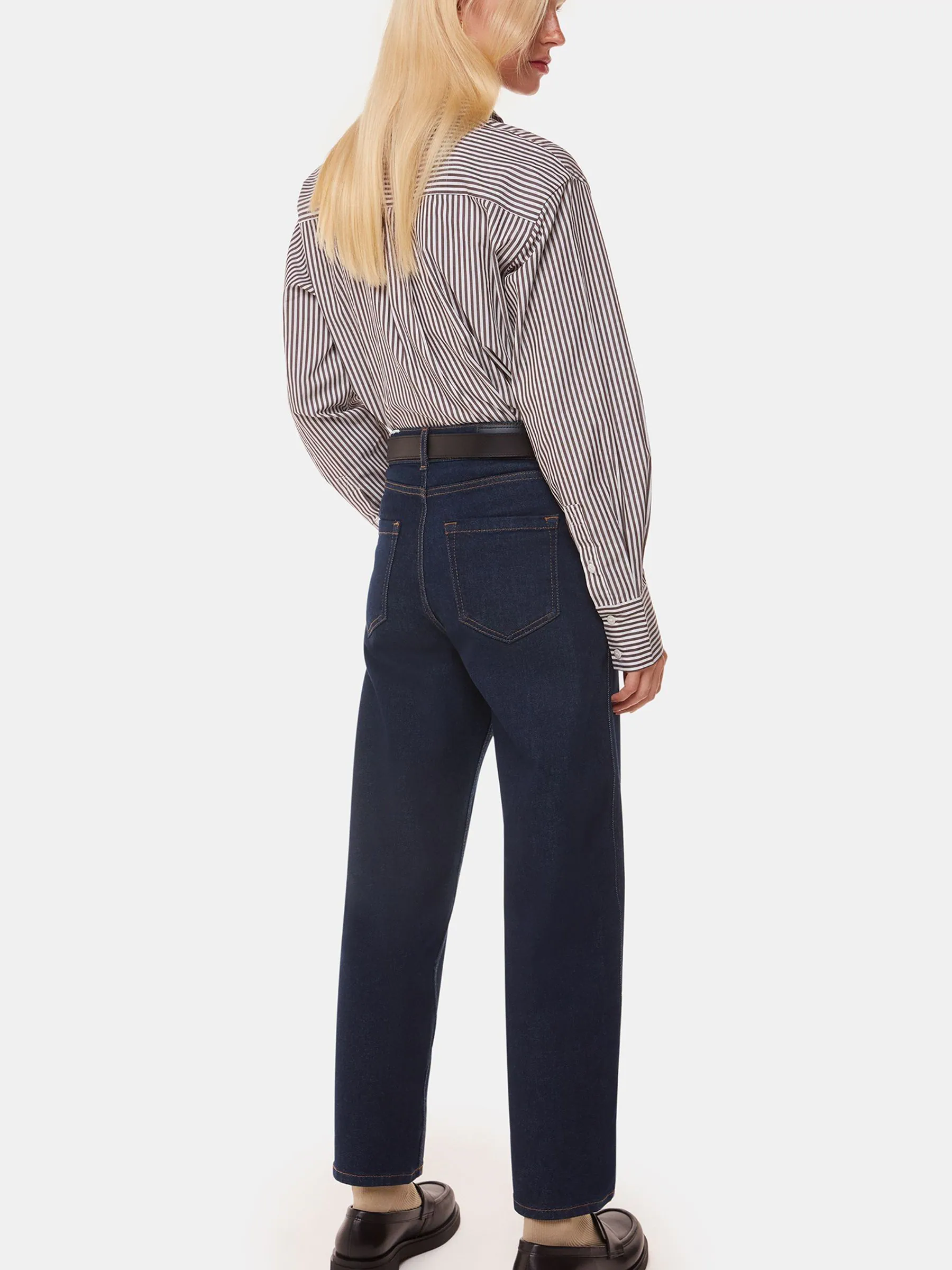 Donkerblauw - Whistles Barrel jeans denim rechte jeans