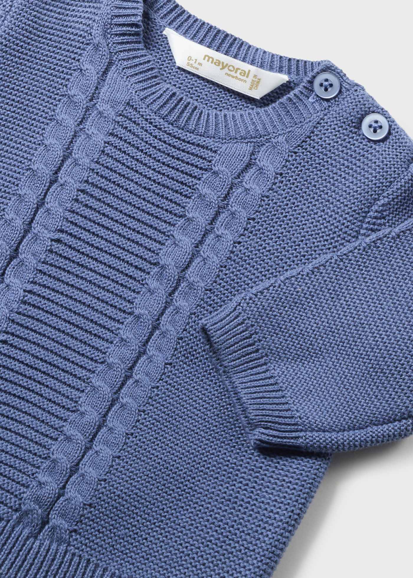 Conjunto de malha de algodão Better Cotton de 3 peças para recém-nascido
