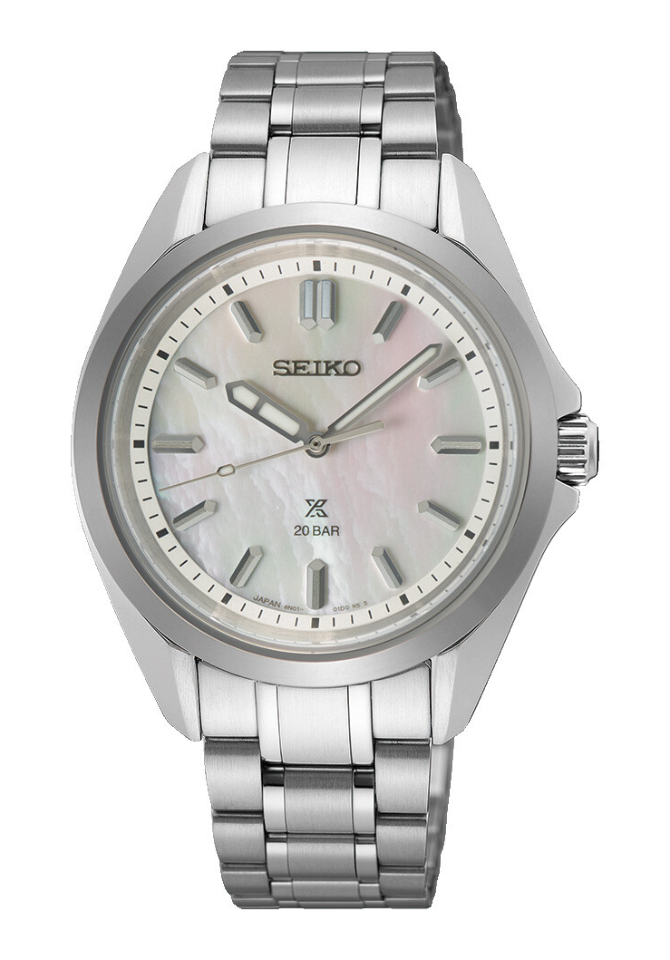 Seiko Prospex Damenuhr Perlmutt weiß SUR605J1