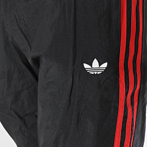 Pantalon Jogging A Bandes Cutline HZ0730 Noir Rouge