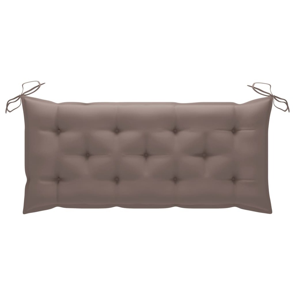 Coussins de banc de jardin 2 pcs taupe 120x50x7 cm tissu oxford