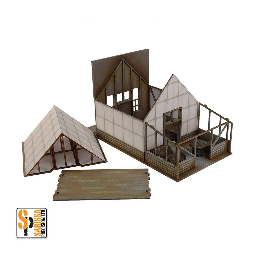 Old West Tent Town - Small Shop with Lean-To