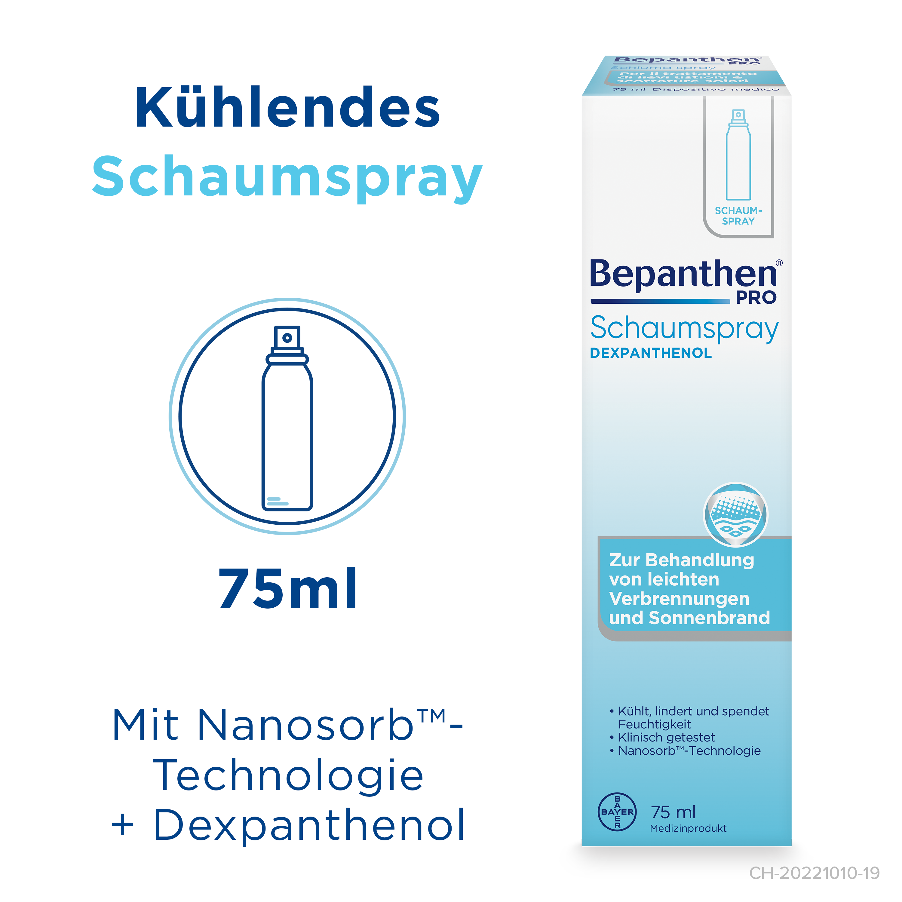 BEPANTHEN PRO Schaumspray<br>75 ml, Aerosol Spray, Schaum zur Anwendung auf der Haut