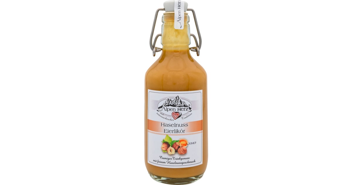 Alpenherz Haselnuss Eierlikör 0,2 Liter (Einweg)