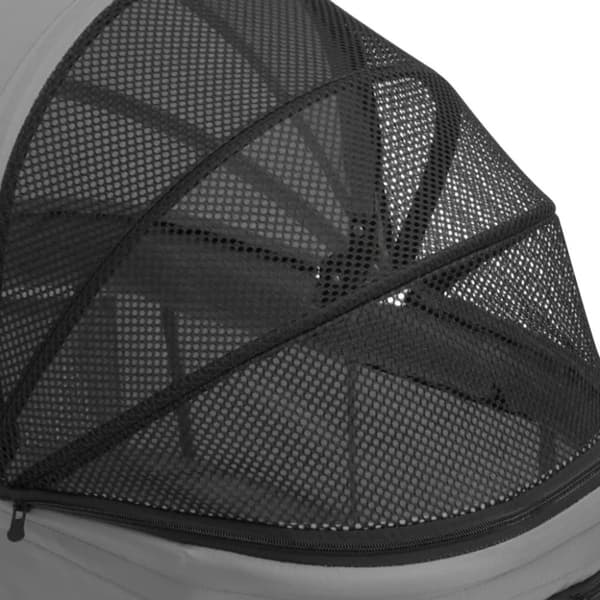 vidaXL Hundevogn 2-lags sammenleggbar grå 83x48x97 cm oxford-stoff
