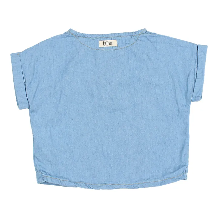 Búho Chemise manches courtes Denim | Bleu jean