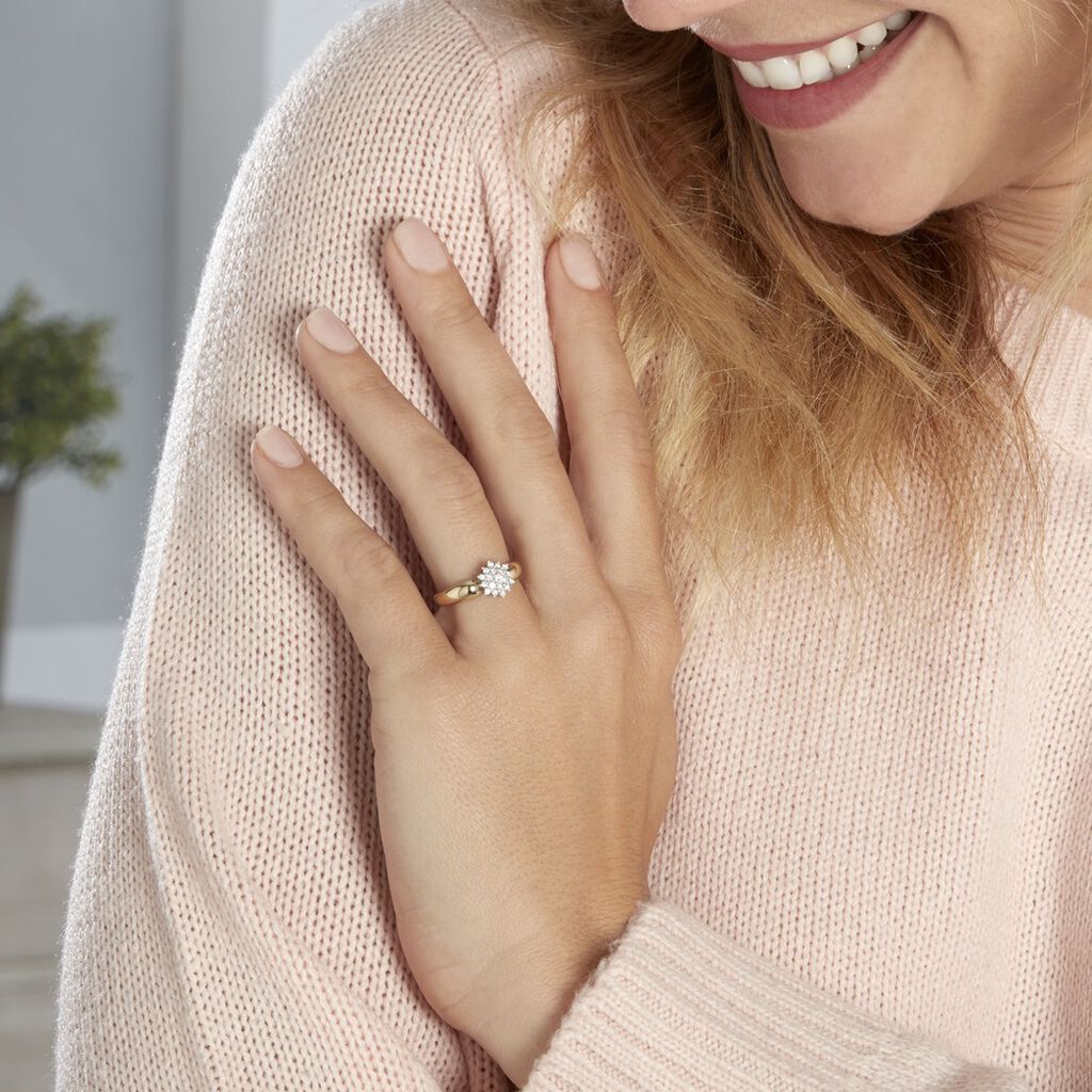 Bague Chou Or Jaune Diamant