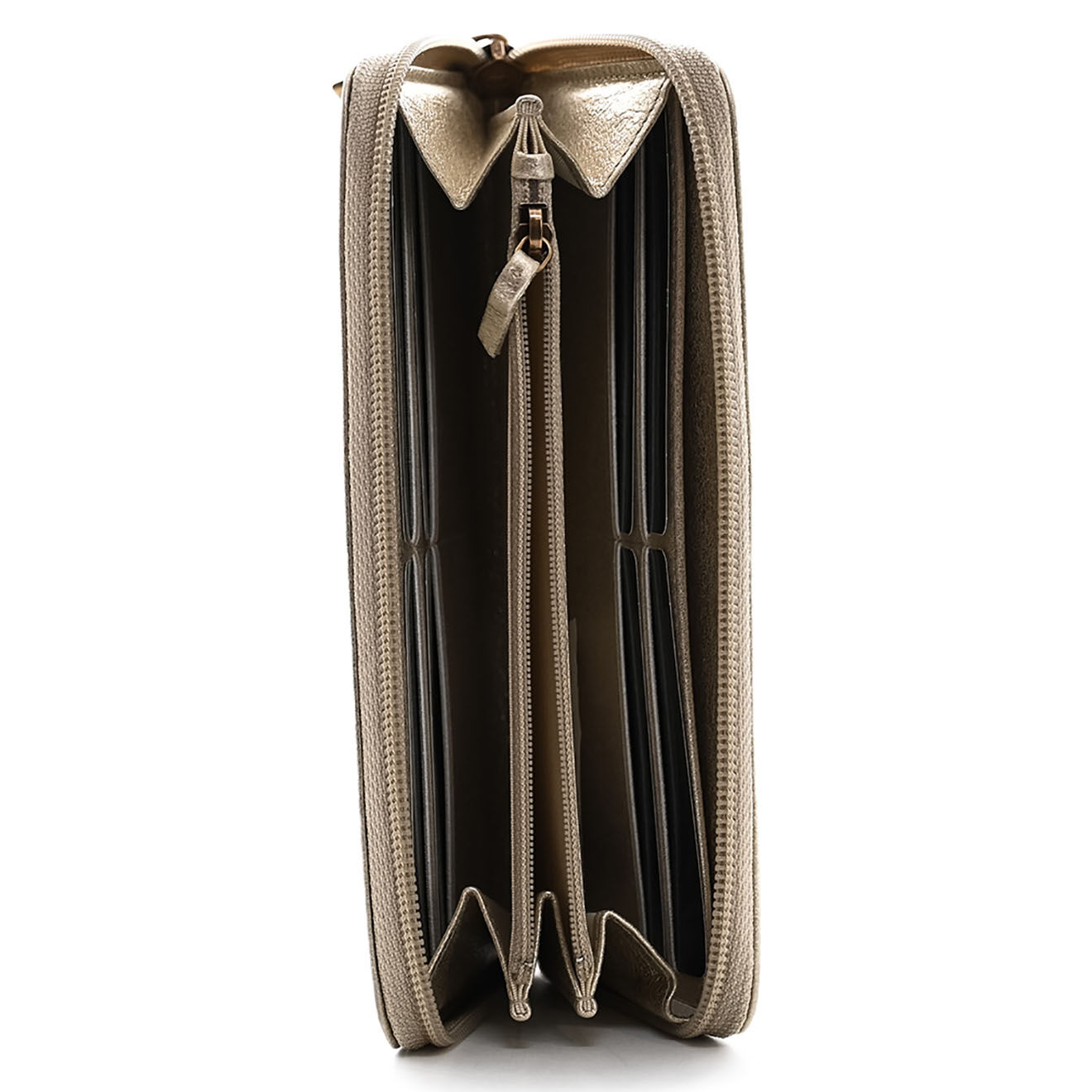 Chanel Portefeuille en Cuir doré - Neuf sans étiquette - 20x10 cm