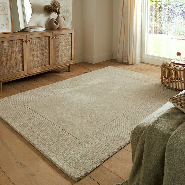 Effen vloerkleed- Tuscano Naturel