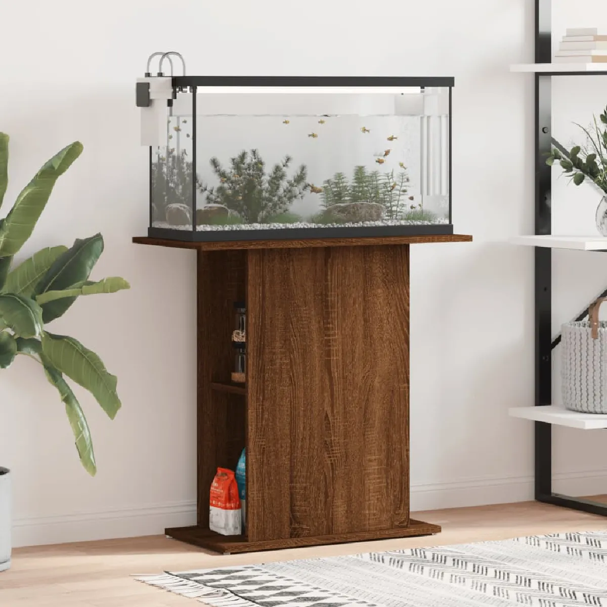 VIDAXL Support pour aquarium - Chêne marron