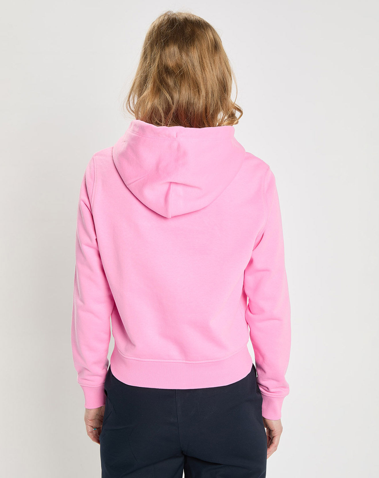Tommy Jeans Sweat en Coton Bio cropped tommy flag rose