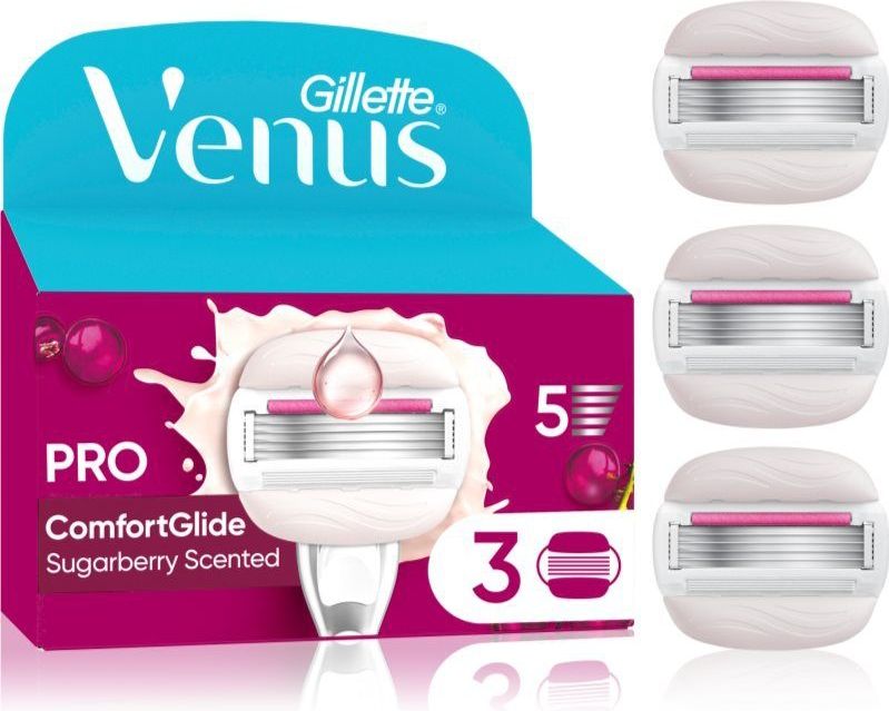 Gillette - Venus ComfortGlide Sugarberry - Vervangende Messen - 3 st