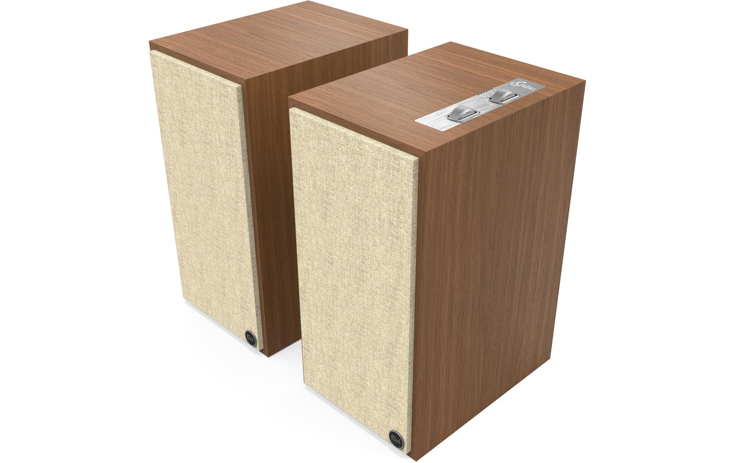 Regallautsprecher Paar The Sevens – Walnuss<br>Aktivlautsprecher-Paar mit Bluetooth und digitalen Anschlüssen