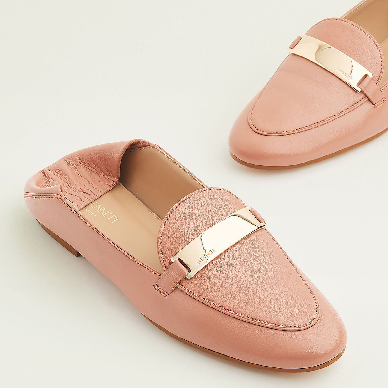 L.K. Bennett Mocassins en Cuir Paola roses