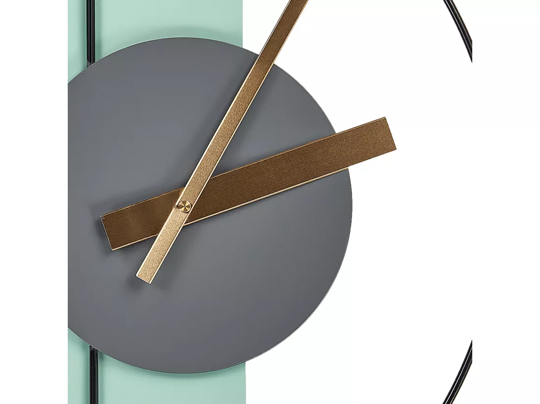 Horloge murale CEVINS 31 cm Métal Vert clair