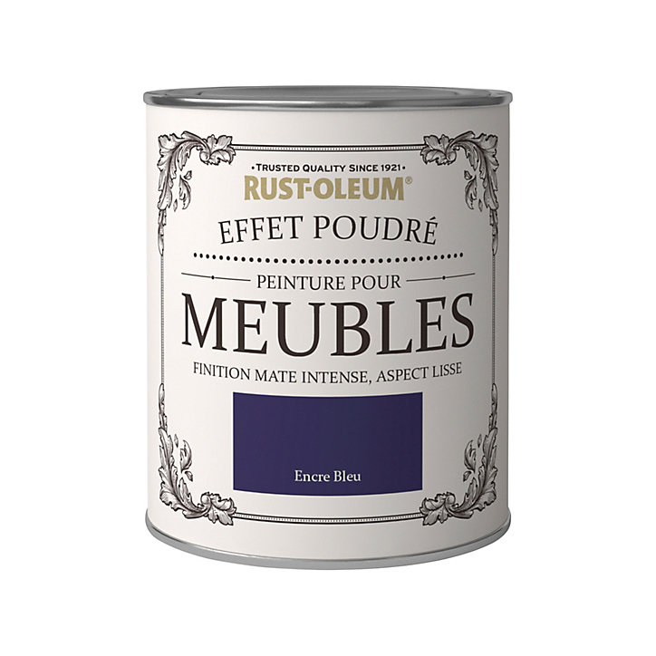 Peinture pour meubles Rust-Oleum encre bleu effet poudré mat intense 0,75L