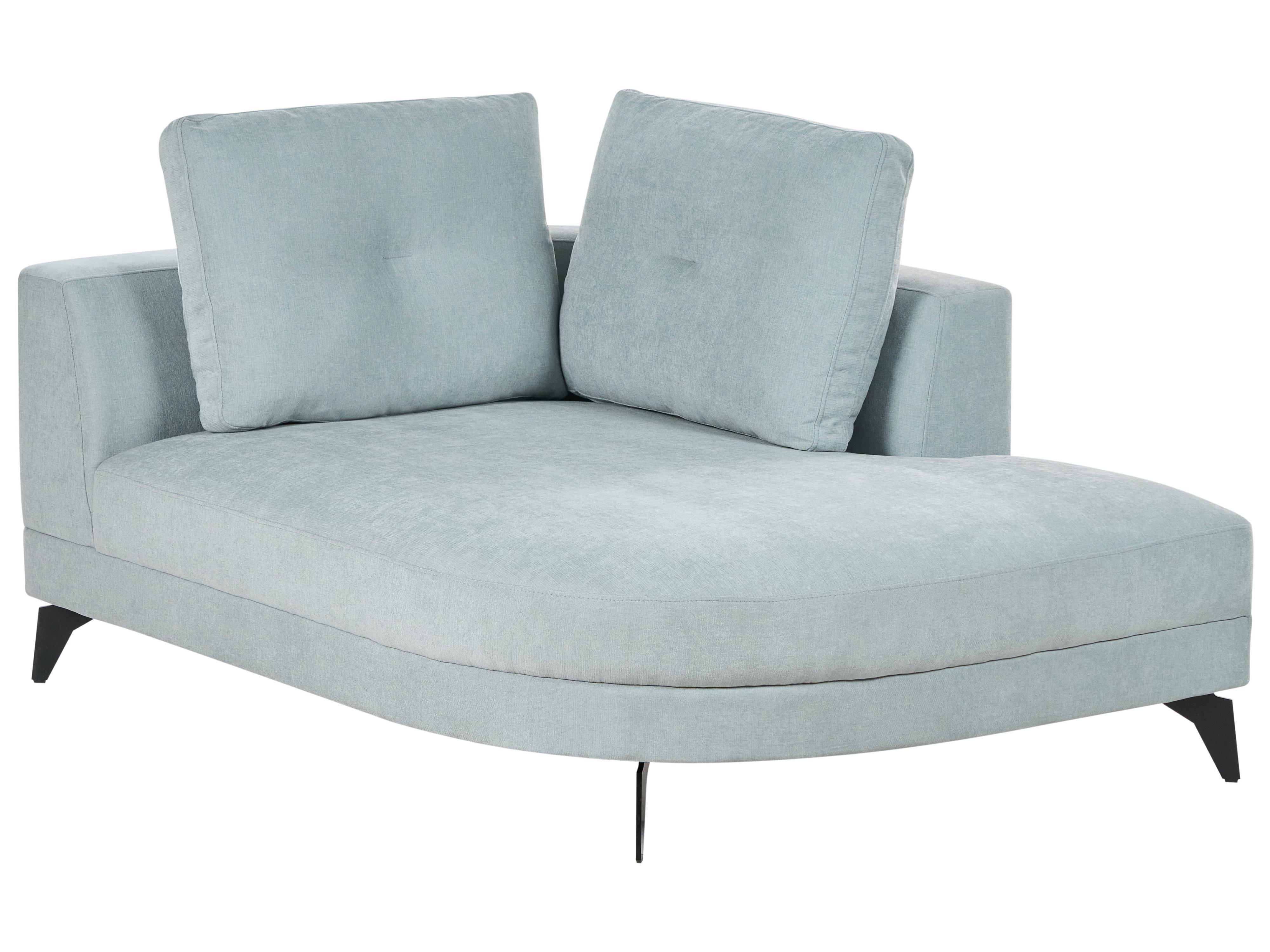 Chaise longue MARUM Chenille Lichtblauw