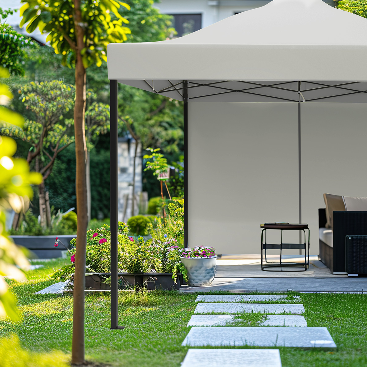 LifeGoods 3 x 3 meter partytent met zijwanden - White