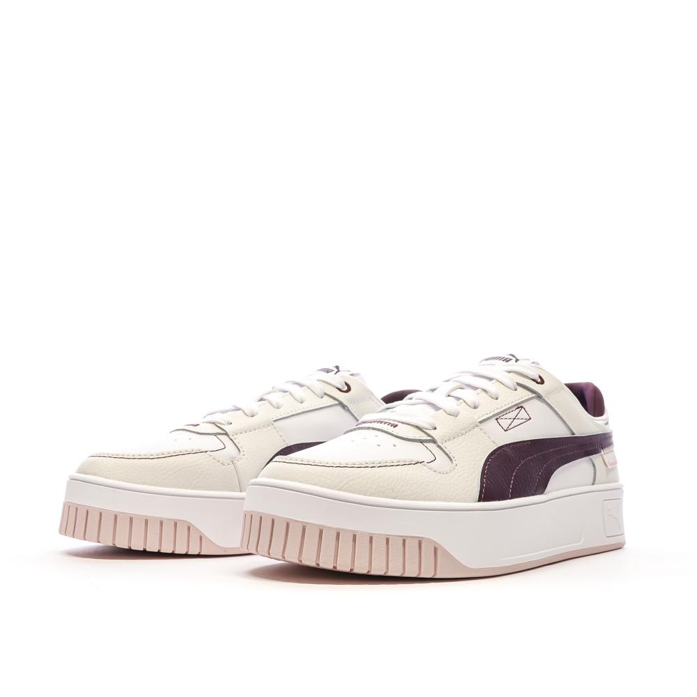 Puma Chaussures Beige/Bordeaux Femme Puma Carina Street VTG