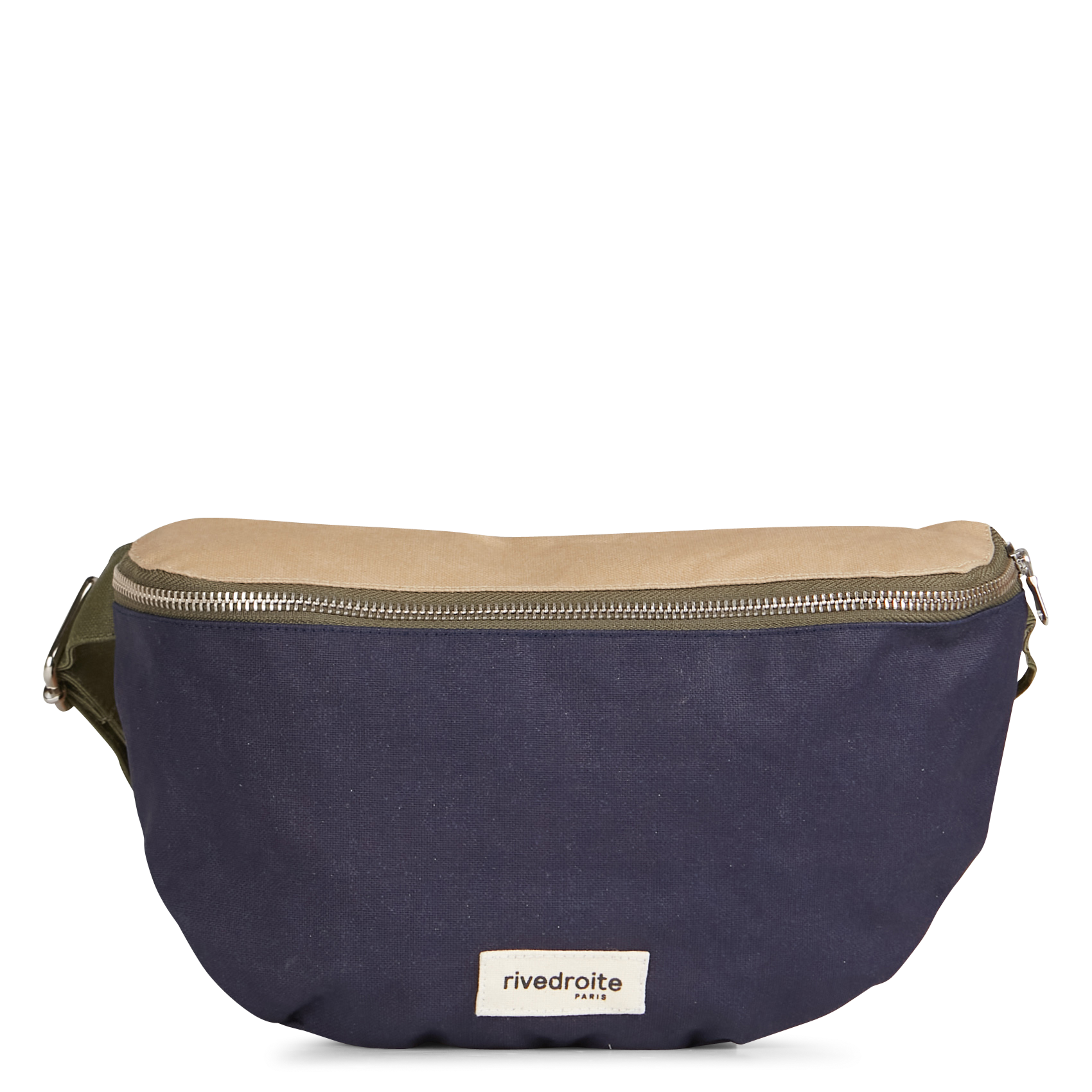 CUSTINE - Sac banane en coton recyclé imprimé | Bleu