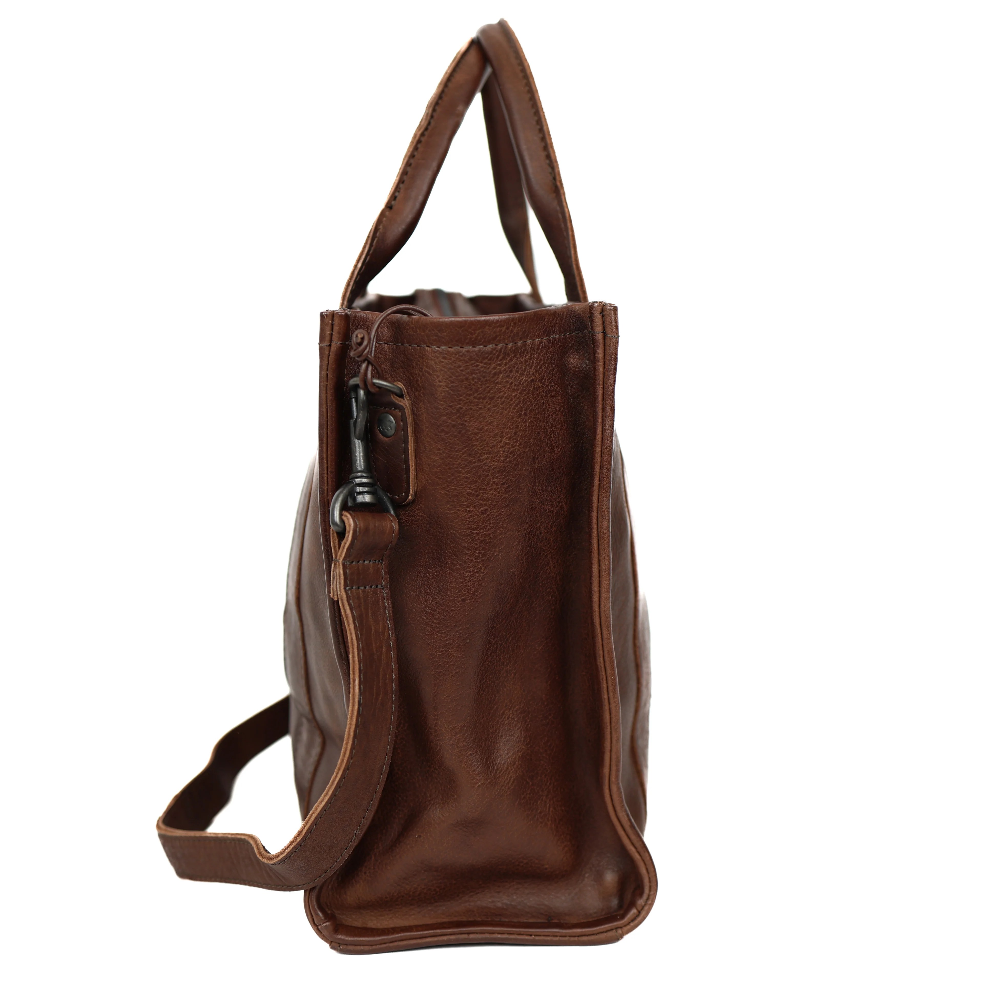 Tote bag 'Pepe' L donkerbruin Donkerbruin