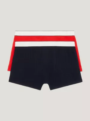 Cuecas boxer com cós elástico e logo, pacote com 2 unidades.