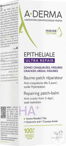 A-Derma Épitheliale AH Ultra Baume-Patch Réparateur Tube 50g