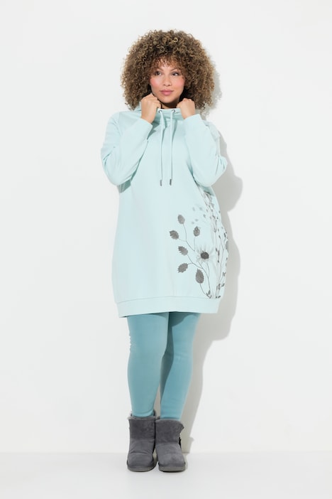 Hoodie, oversized, Gräser, Taschen, Langarm, Kapuzensweater