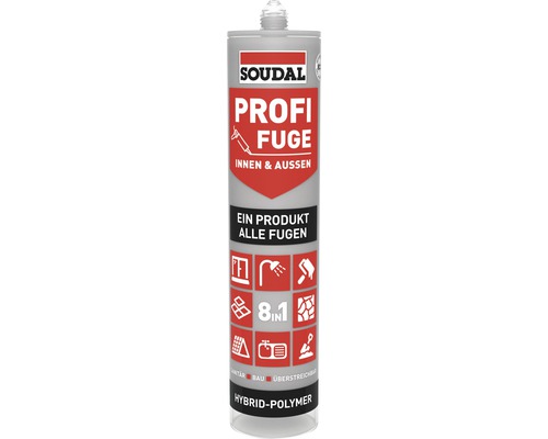 Soudal Profi Fuge 8in1 Voeg- en Kitkit Donkergrijs 280 ml