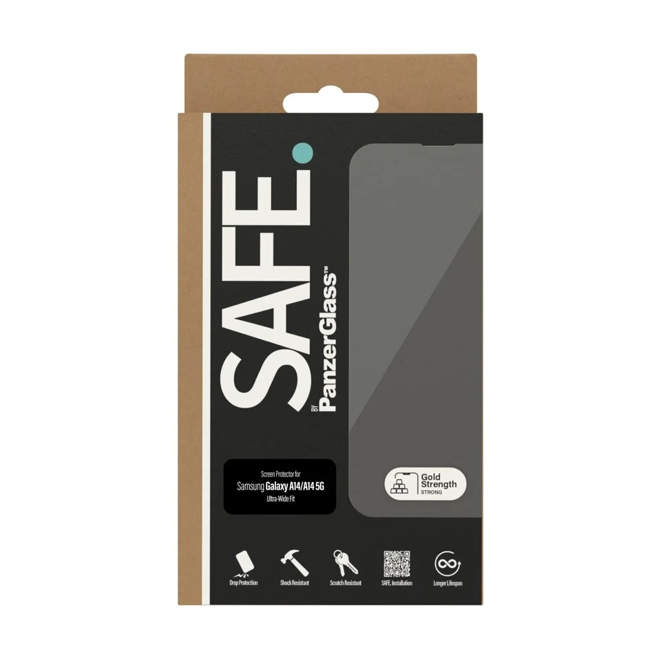 SAFE by PanzerGlass - Skærmbeskyttelse - Samsung Galaxy A14. A14 5G - Ultra-Wide Fit