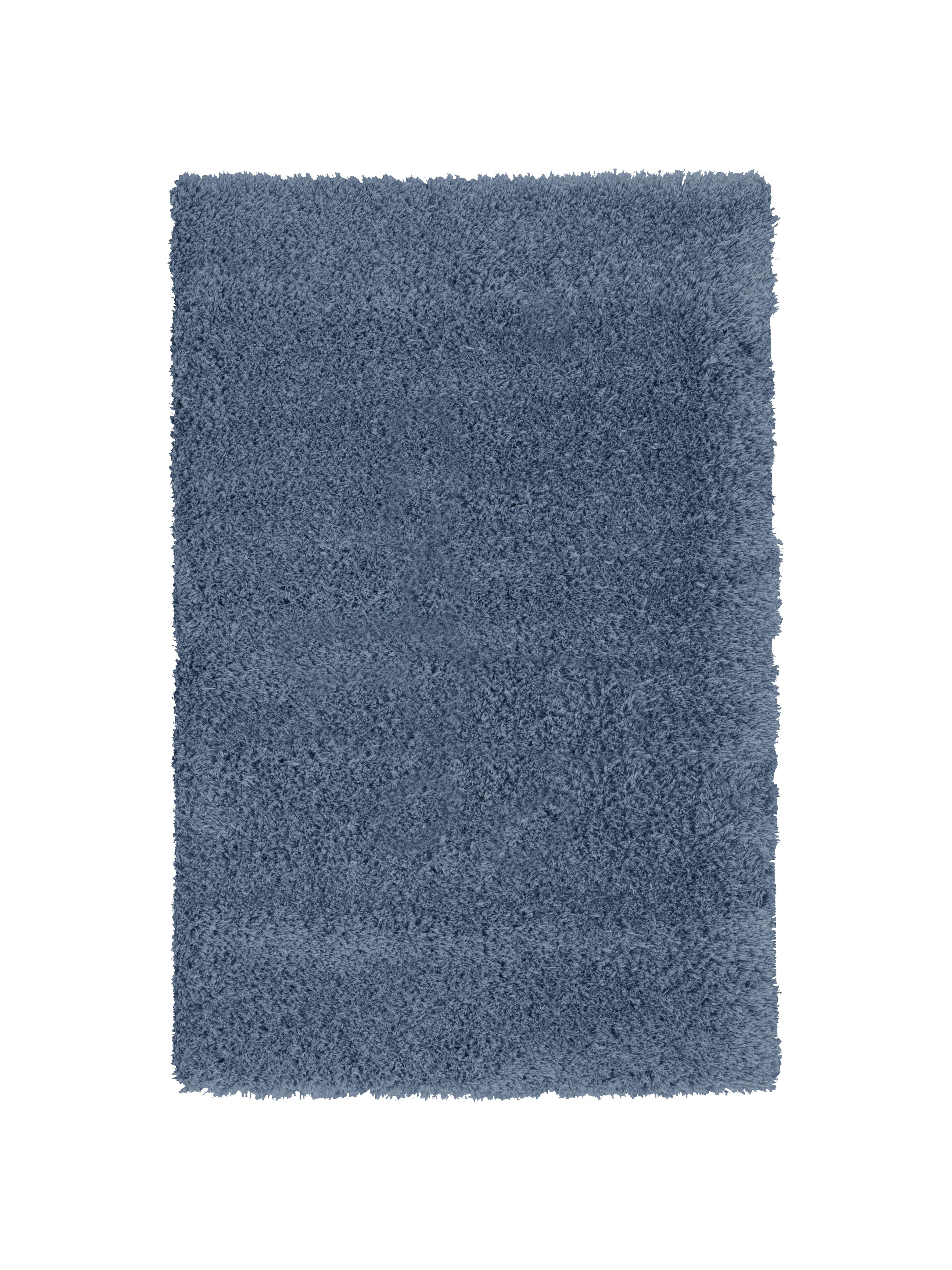 TAPIS MICROFIBRE UNI BLEU D.80X120CM