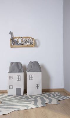 Childhome Oppbevaringsboks Hus, Grey/White