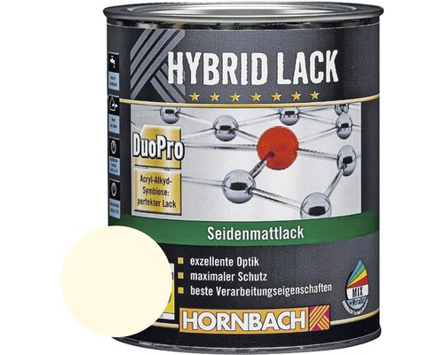 HORNBACH Gekleurde Lak Hybride Lak Meubellak Satijn Mat RAL 9001 Crème Wit 750 ml