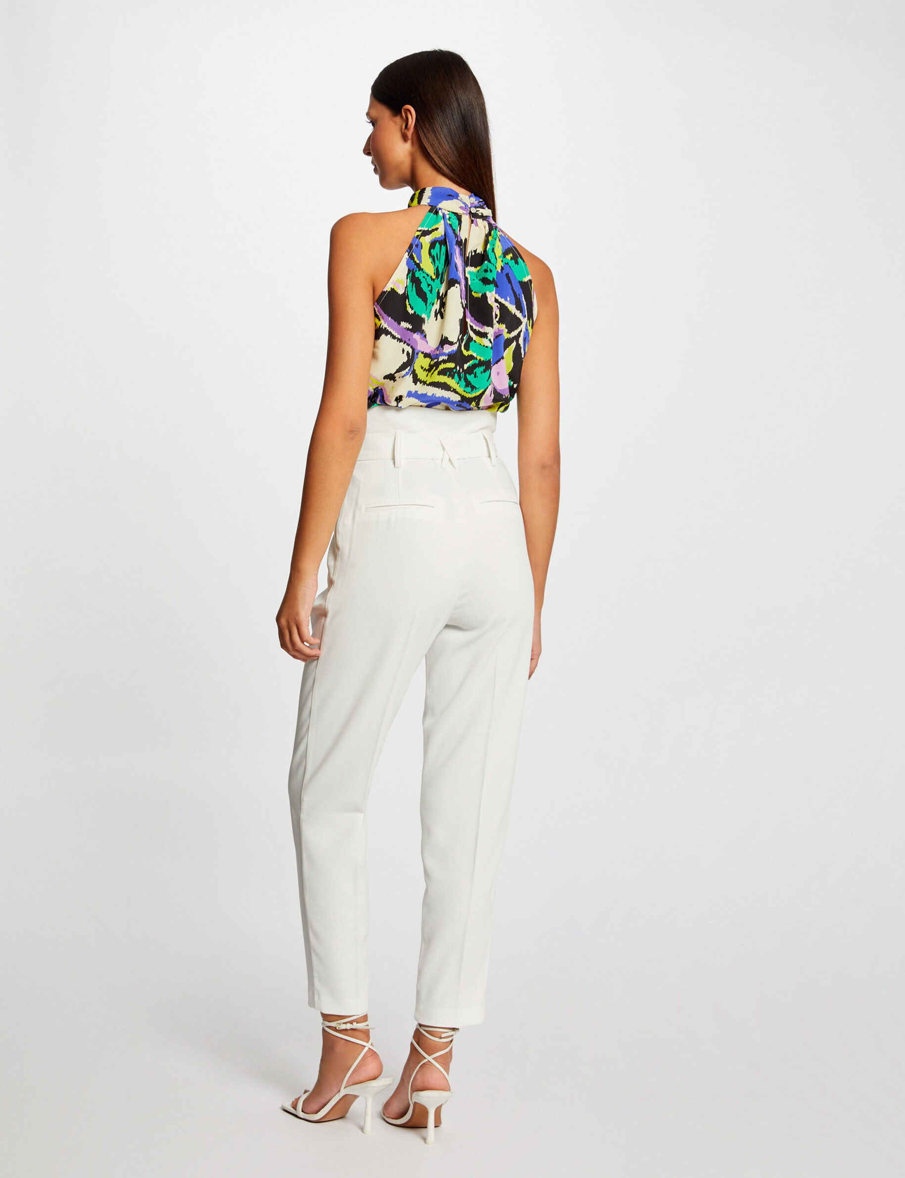 Blouse sans manches imprimé abstrait multico femme - multico