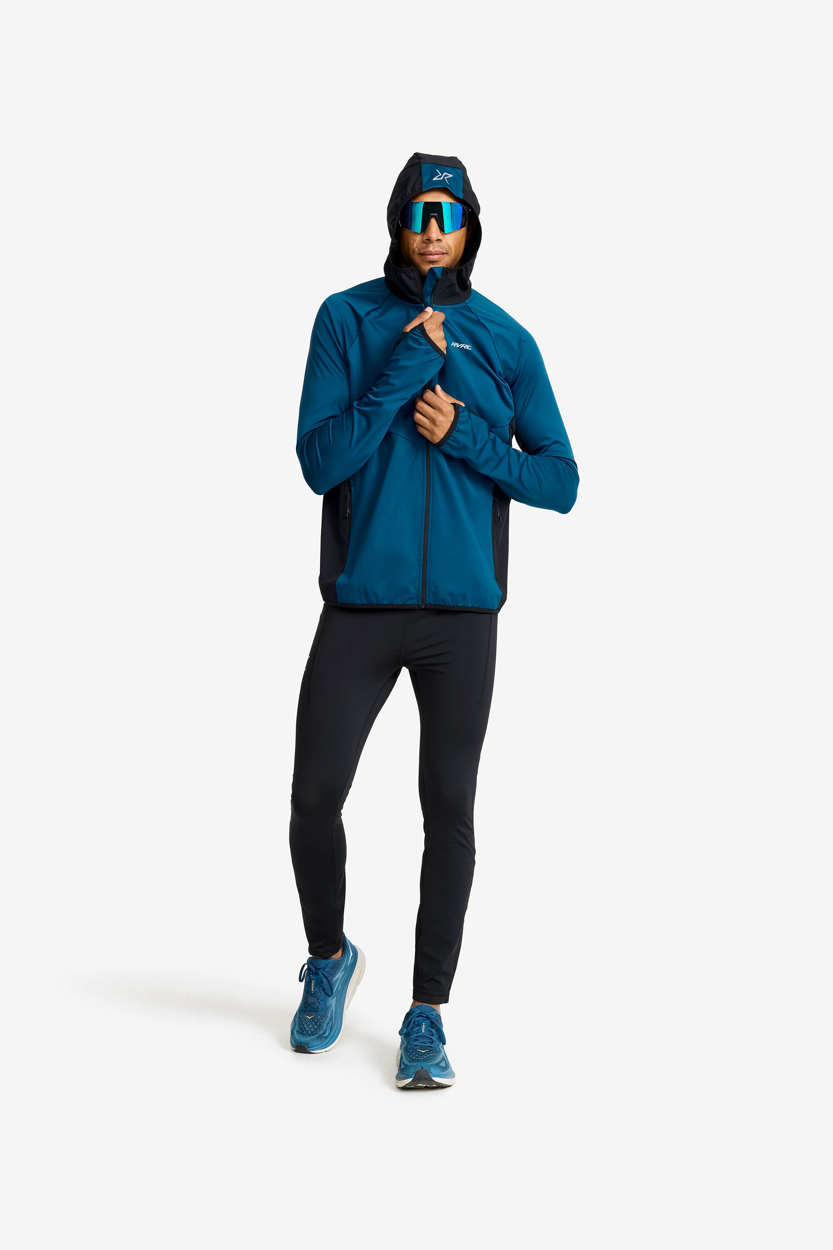 Pace Hooded Wind Jacket Herre Blue Opal