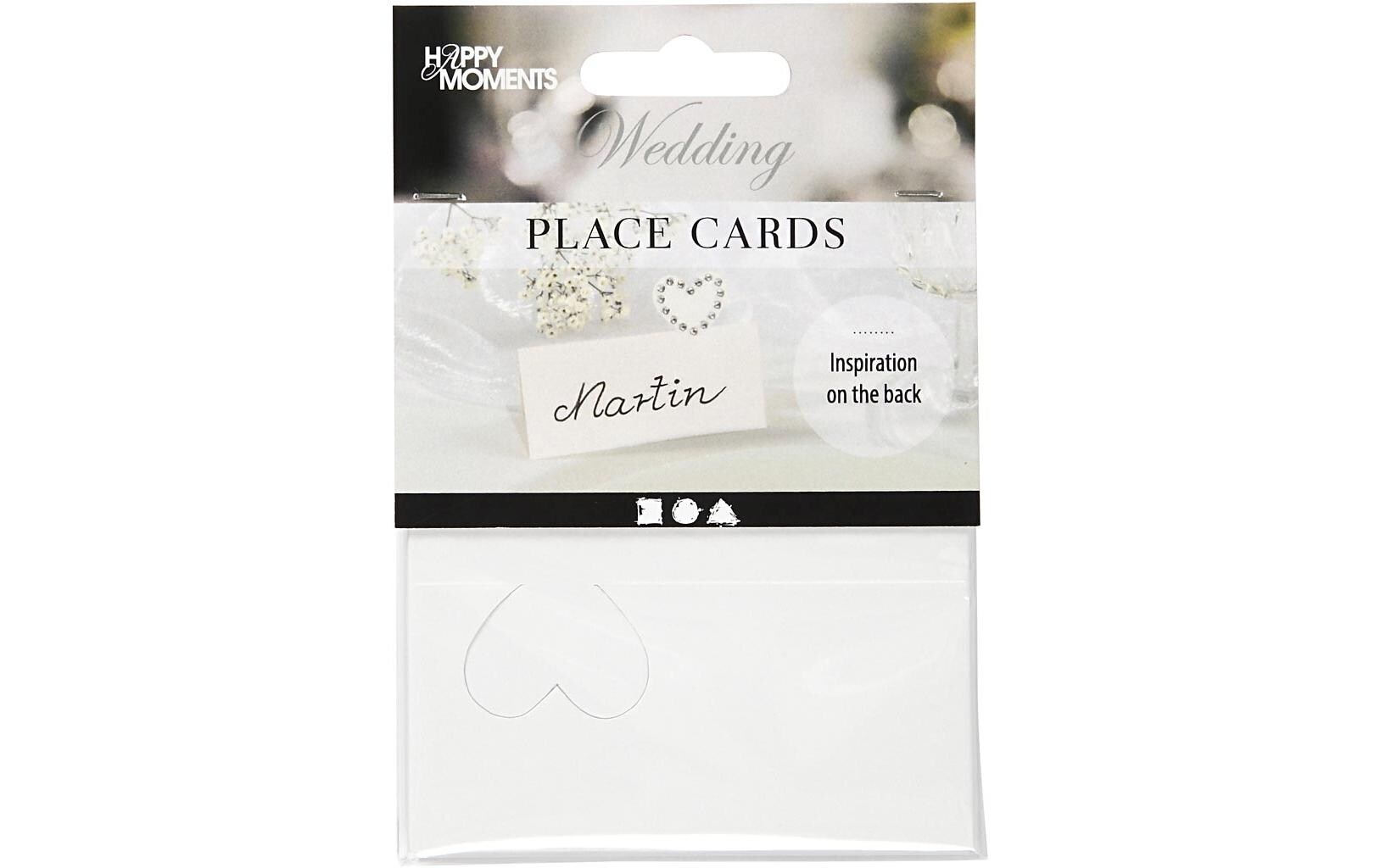 Tischkarte Herz 8 x 8.5 cm, 20 Stück, ChamoisPlatzkarten