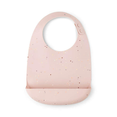 Bavoir Silicone CONFETTI Rose - DONE BY DEER