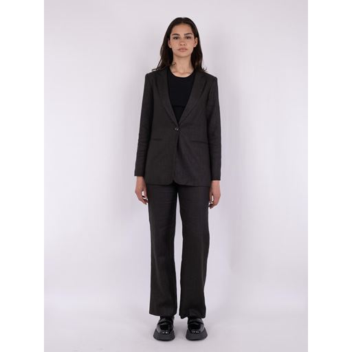 Neo Noir Ivery Heavy Linen Blazer, Sort, 40