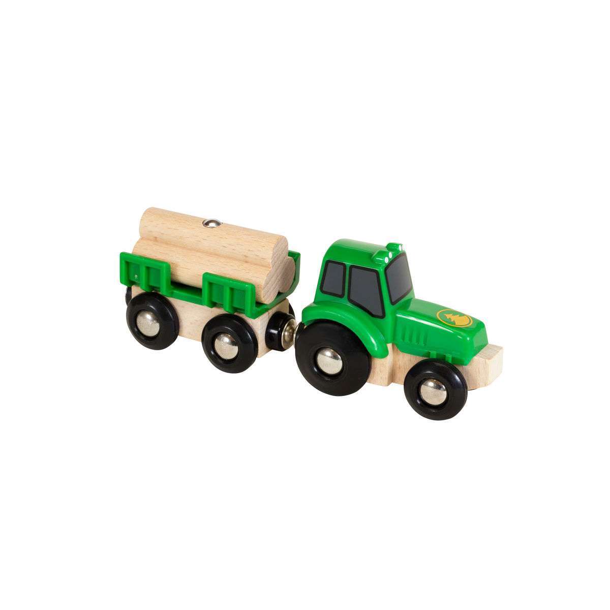 BRIO Spiel Traktor mit Holz-Anhänger